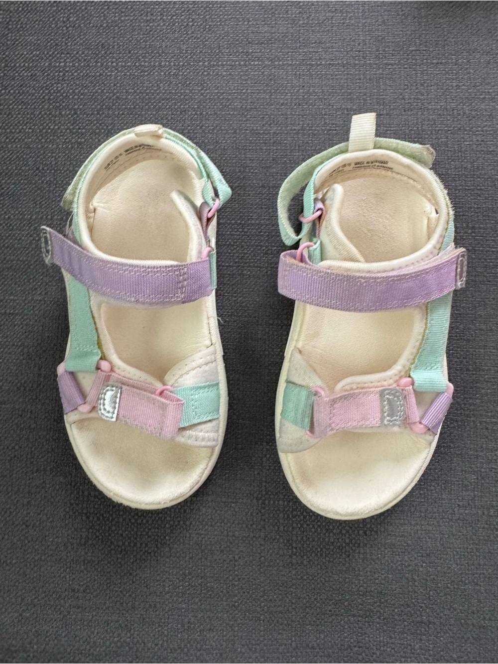 H&M Pastel Multi-Color Adjustable Strap Sandals